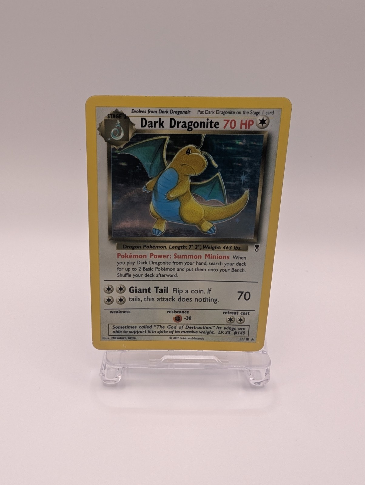 Nintendo Pokémon TCG Dark Dragonite Holo Rare 5/110 Legendary Collection MP