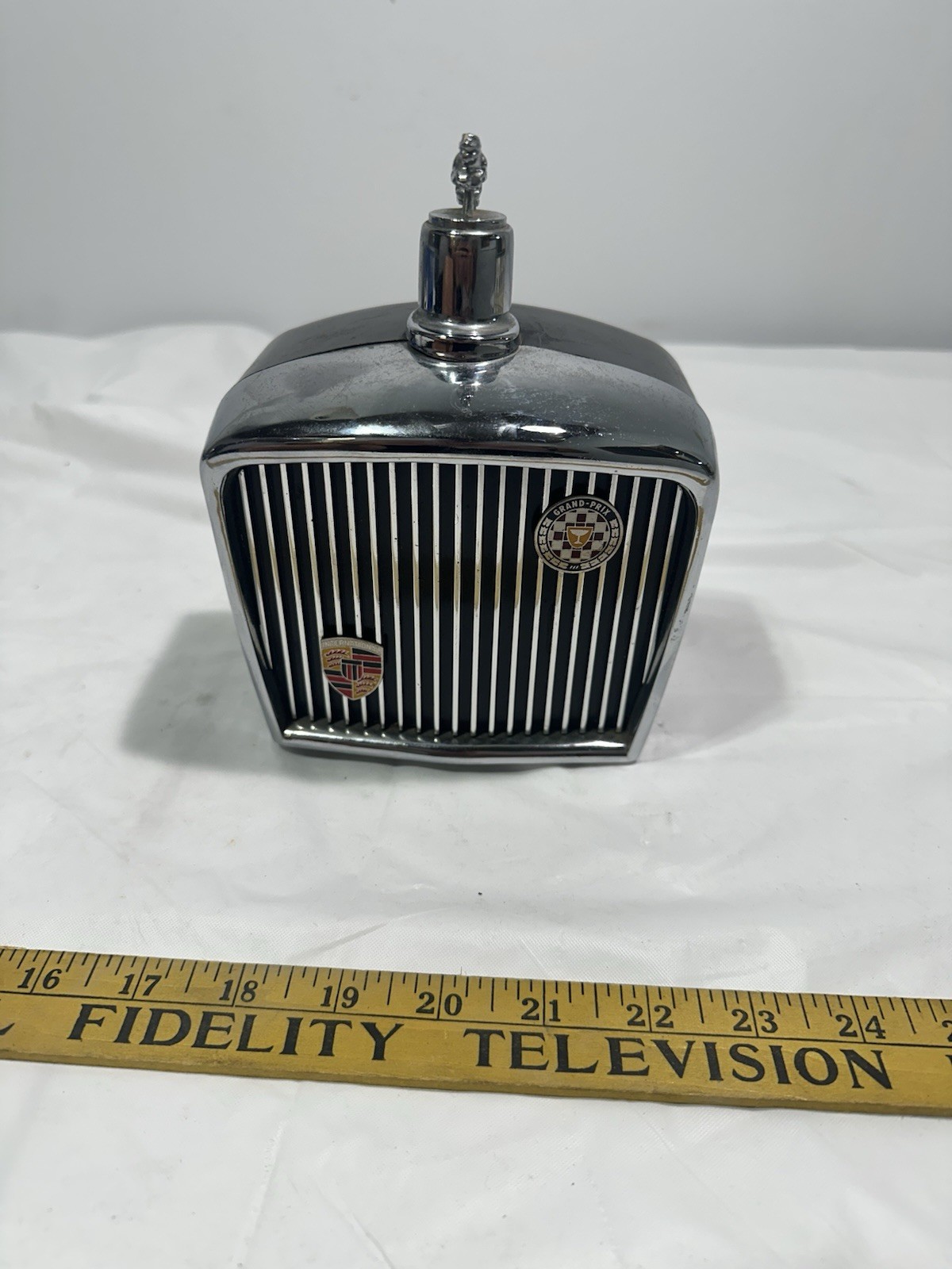 Vintage 1968 Royal London Jaguar MK10 Grille Music Box Decanter How Dry I Am