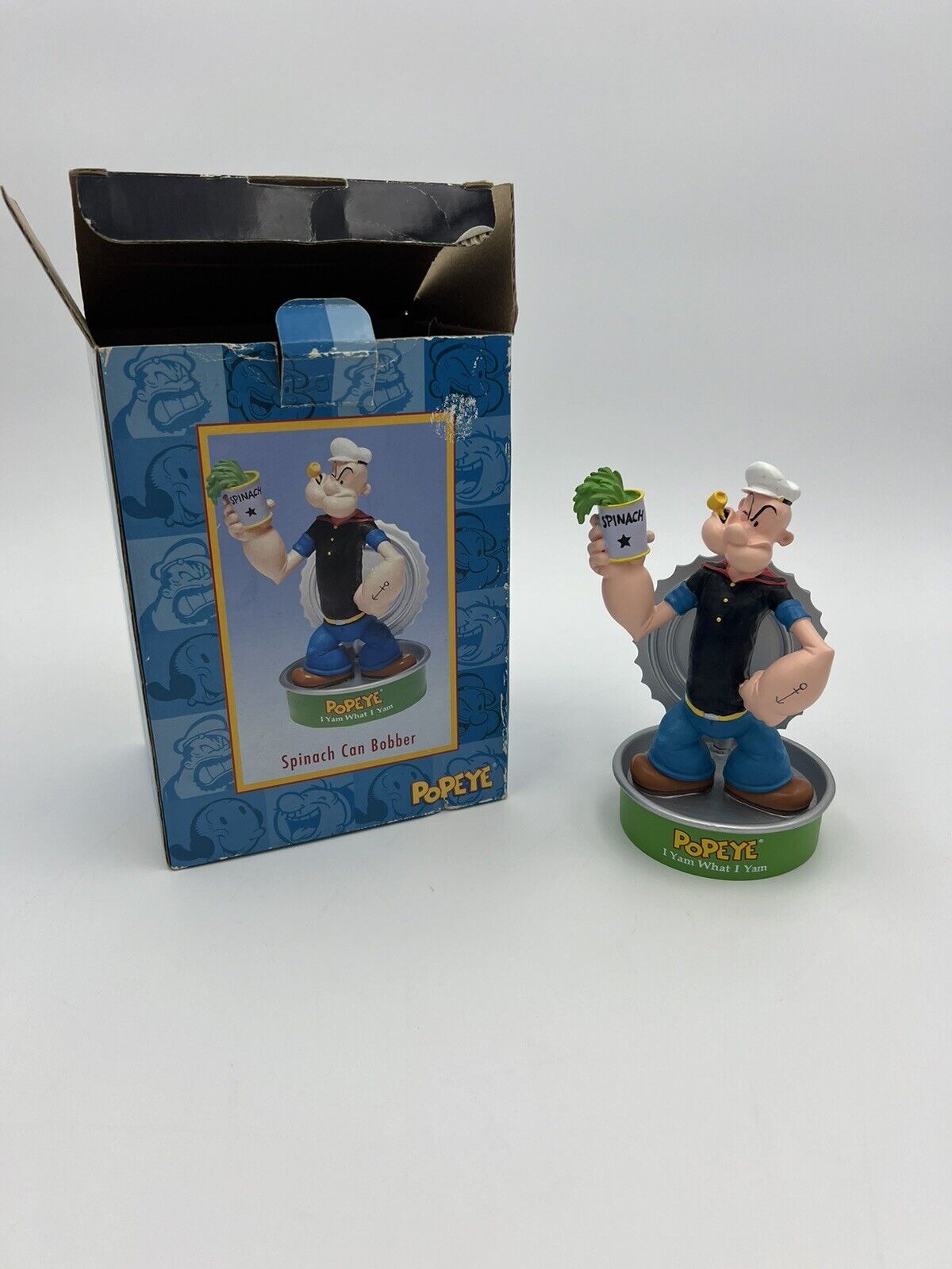 Vintage VANDOR 2002 King Popeye The Sailor Man Spinach Can Bobber With Box.