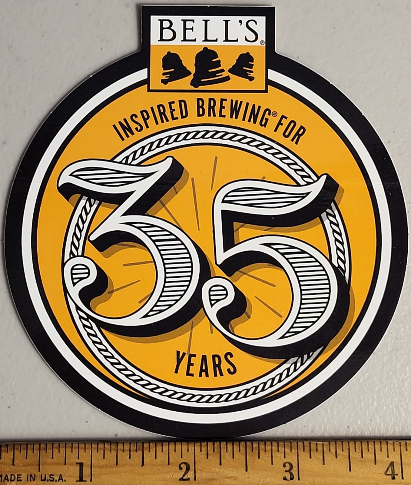 Bell\'s Brewery Inspired Brewing For 35 Years Craft Beer Sticker Decal New