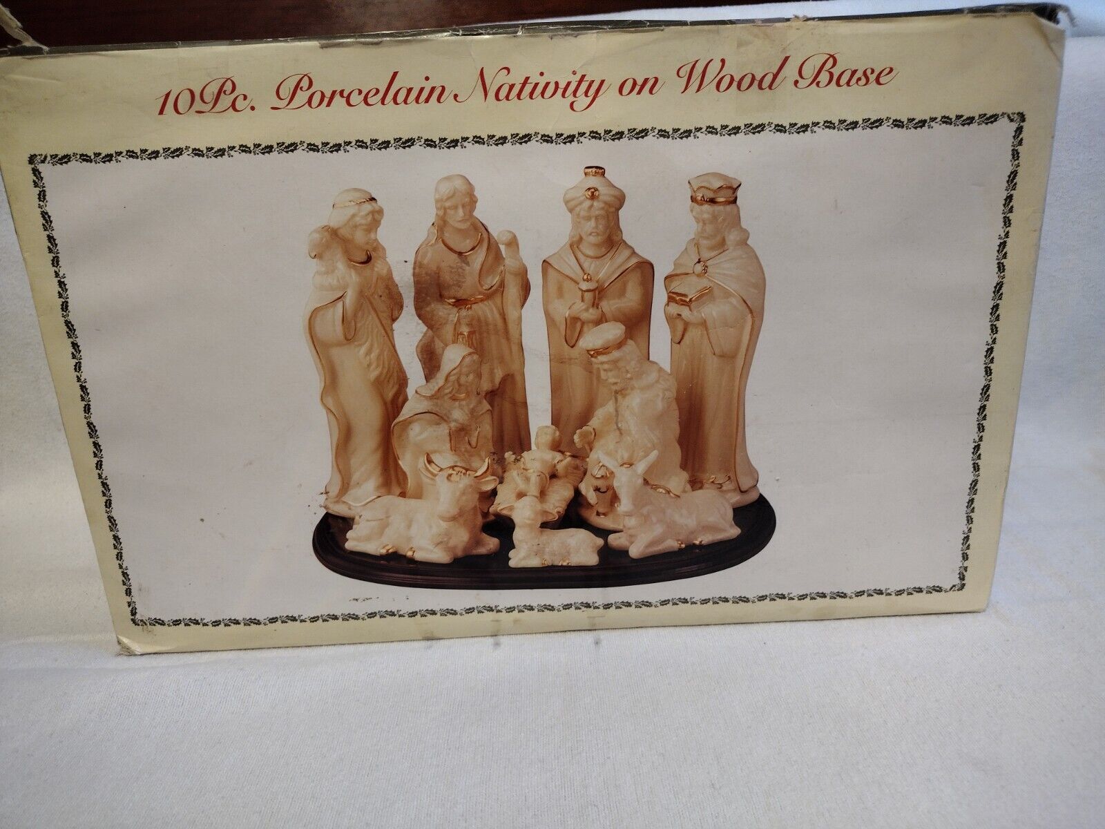 10 pc. Porcelain nativity set