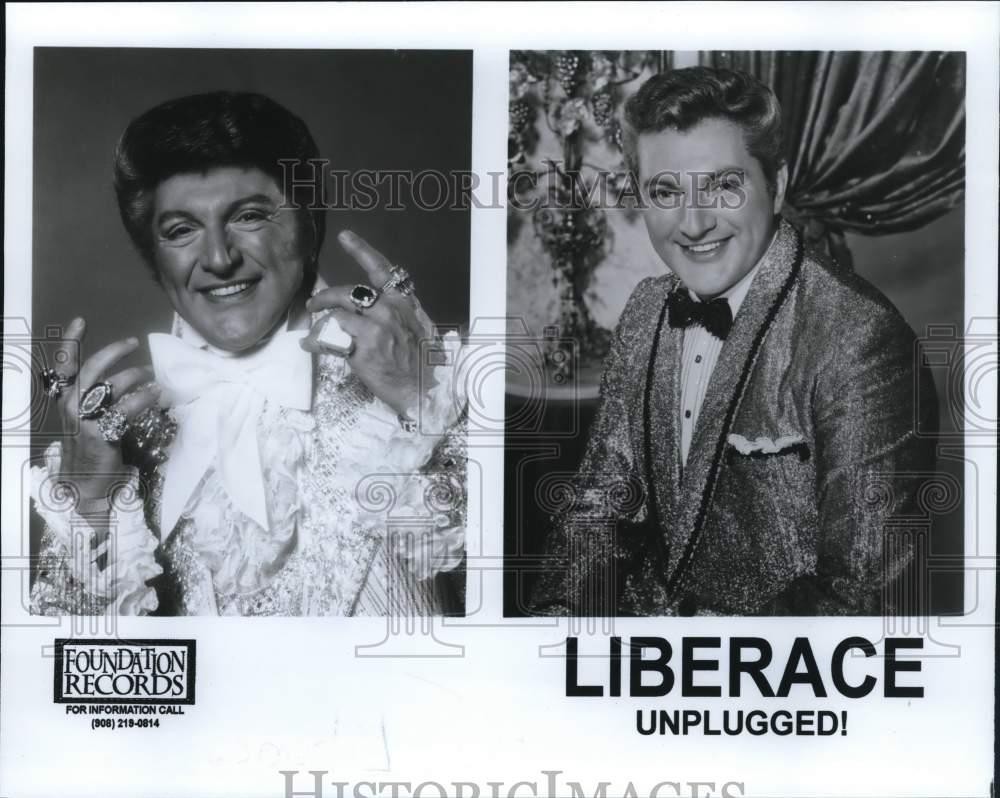 1995 Press Photo Liberace Unplugged - lrp56832 1995 Press Photo Liberace Unplugged - lrp56832