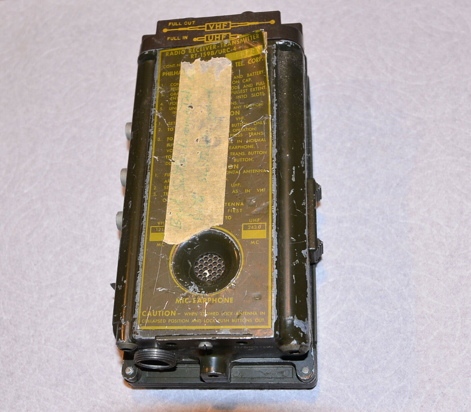 1950s Military Philharmonic Rescue Radio Receiver Transmitter RT-159B/URC-4