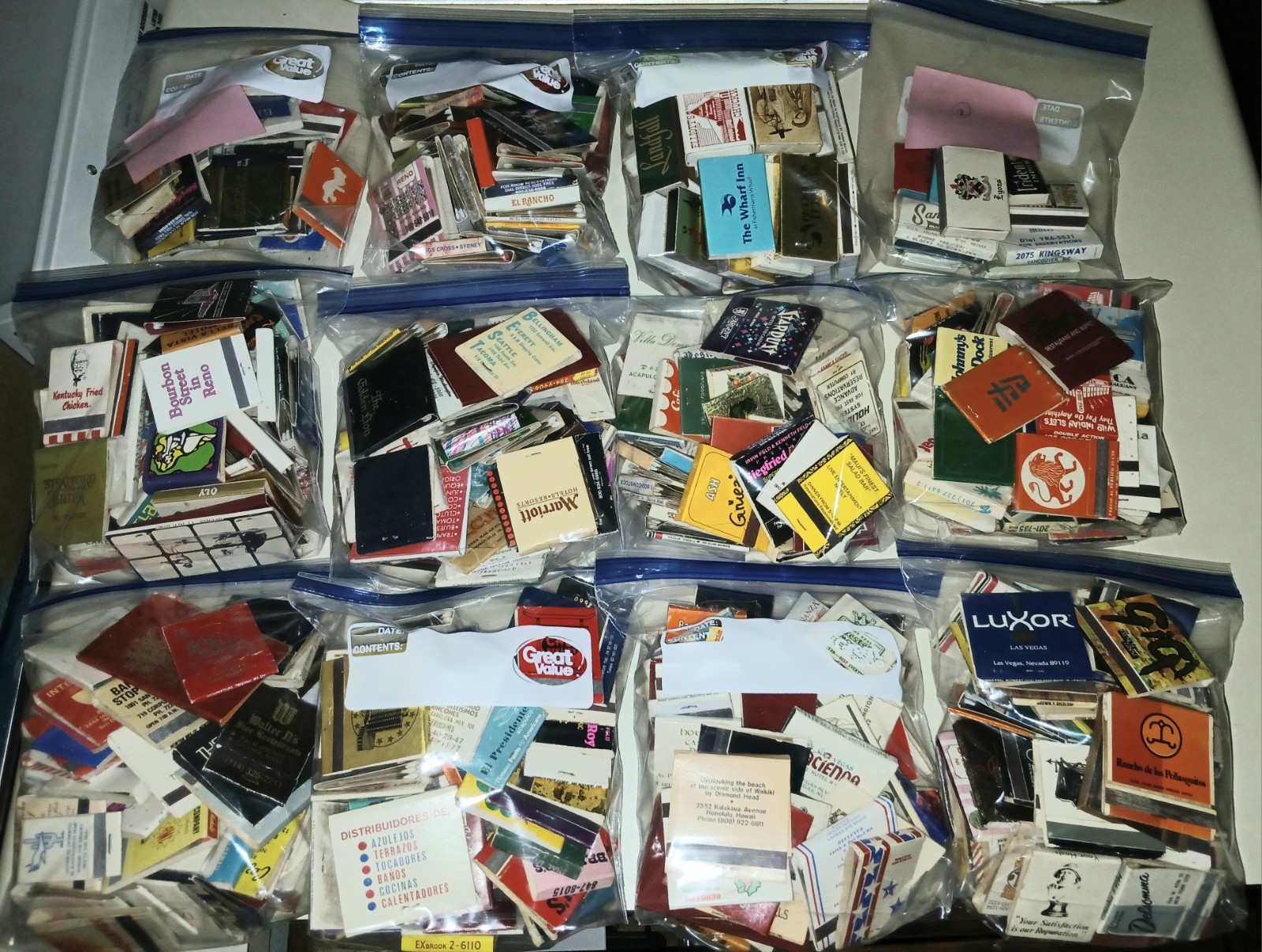 Vtg 1960's Lot Of 50 Random Matchbooks Intl US Rare Ones No Dupes Wood Too