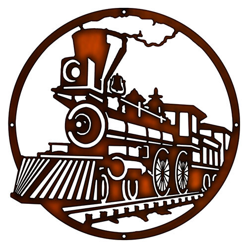 440 TRAIN LOCOMOTIVE COPPER LOOK CUT OUT 14.5
