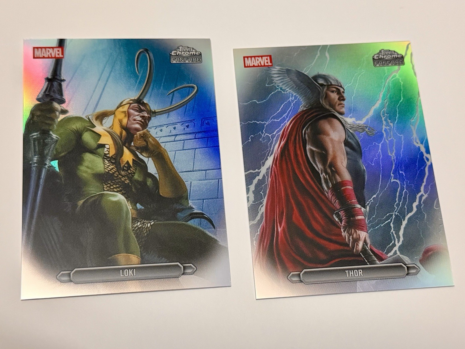 2026 Topps Chrome Marvel Fanfare Thor FF-44 Loki FF-24 Refractor Insert 2 Pc Lot