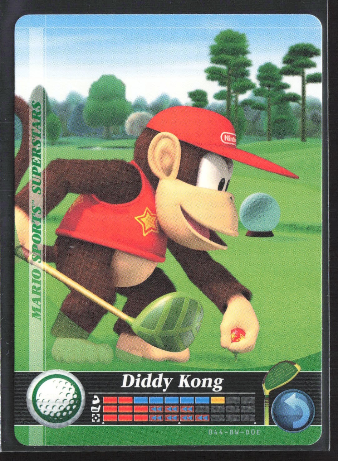 2017 Mario Sports Superstars Amiibo Card #44 DIDDY KONG Golf - Nintendo NM