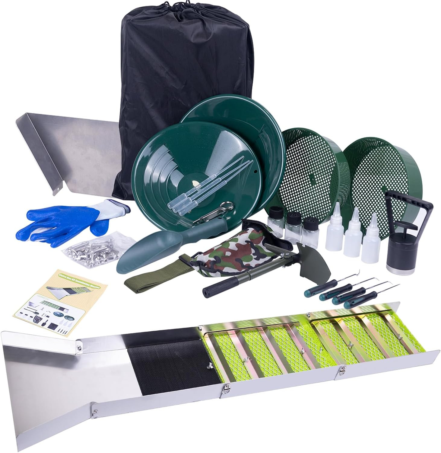 27Pcs Complete Gold Panning Kit with 50\