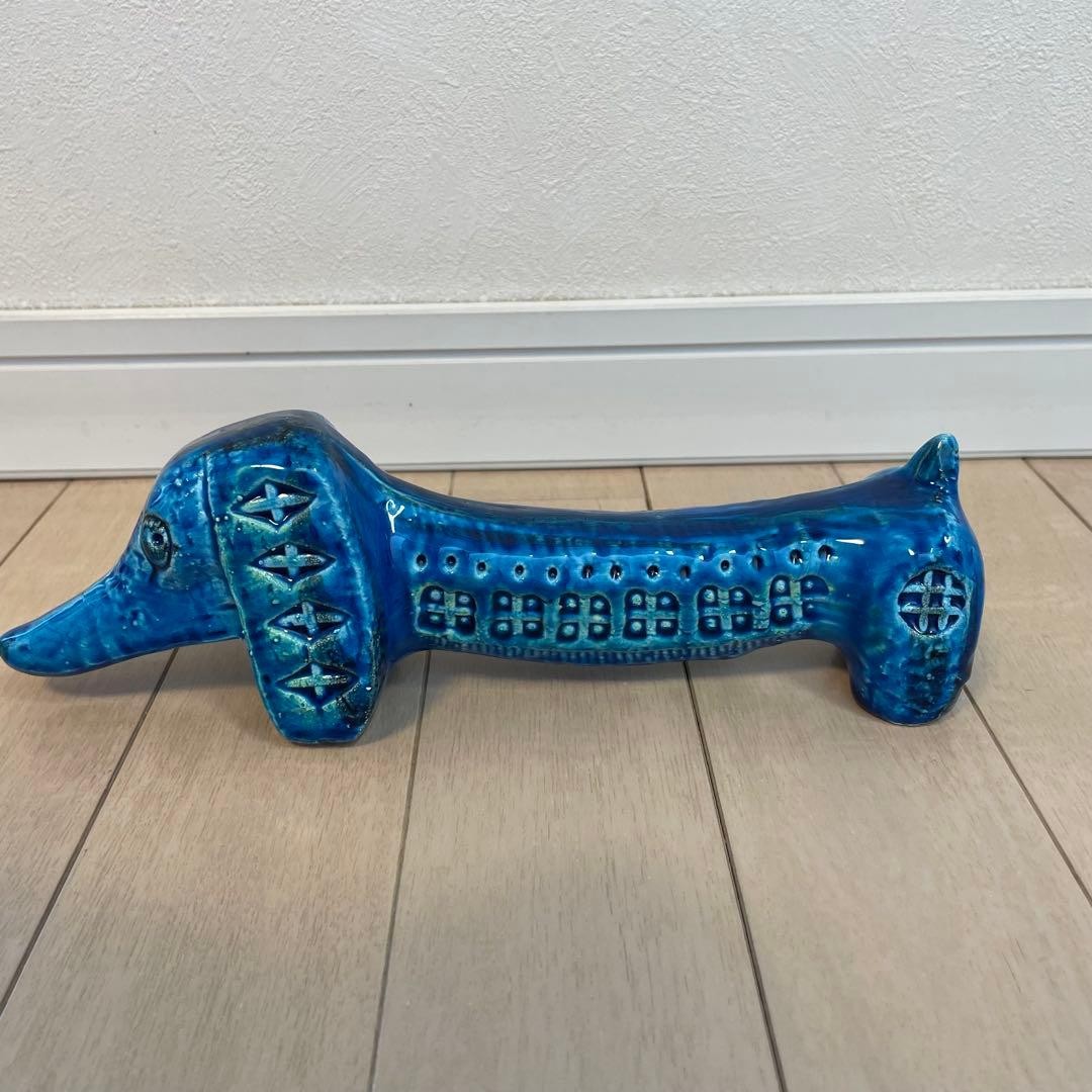 Bitossi Rimini Blu Dachshund Dog Figurine Aldo Londi Italy Pottery Vintage Japan Bitossi Rimini Blu Dachshund Dog Figurine Aldo Londi Italy Pottery Vintage Japan