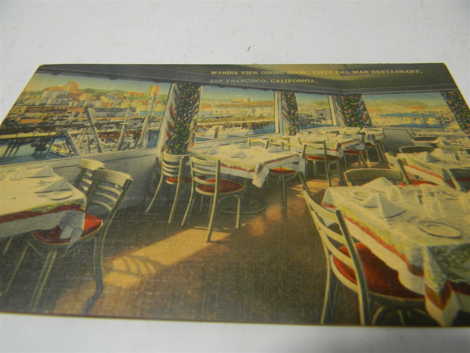 Vintage Vista Del Mar Restaurant Fisherman\'s Wharf San Francisco Ca. Postcard P8