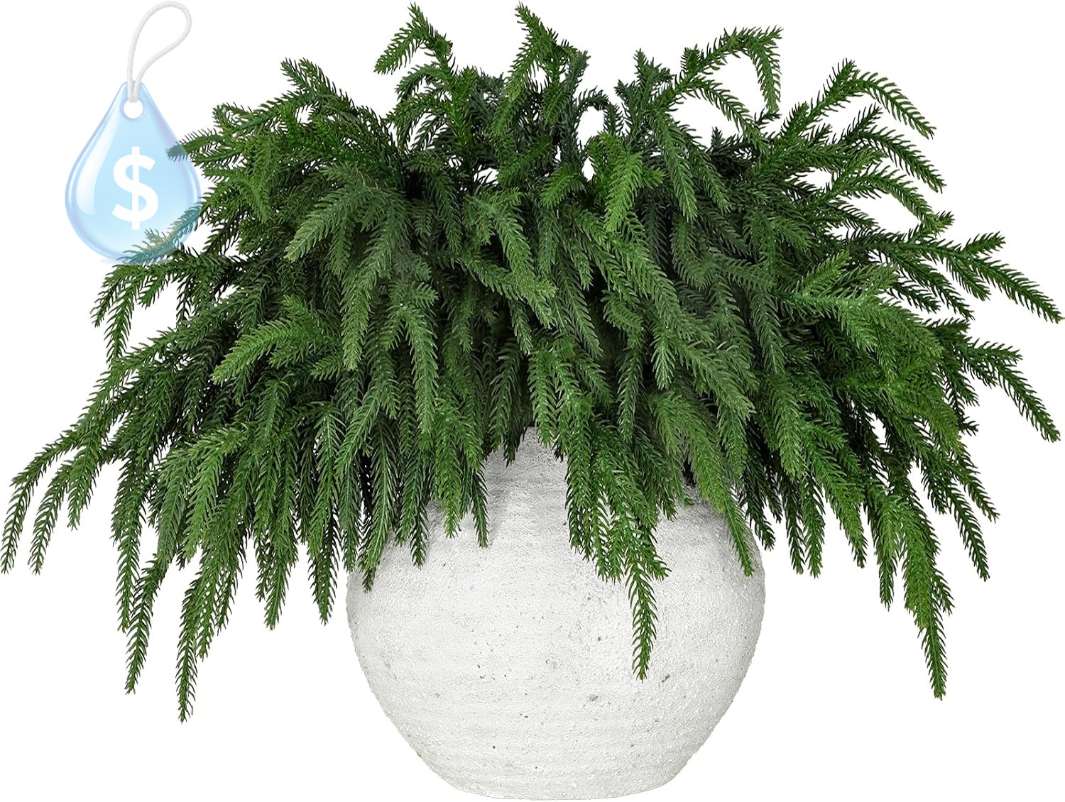 12 Pcs Realistic Christmas Pine Branches Natural Droopy Soft Bendable