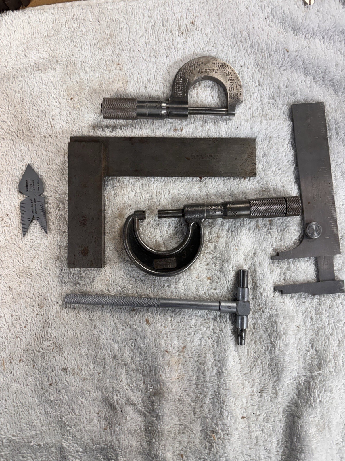 Vintage Machinist Tool Lot Micrometers Square Millers Falls Craftsman Gauges Vintage Machinist Tool Lot Micrometers Square Millers Falls Craftsman Gauges