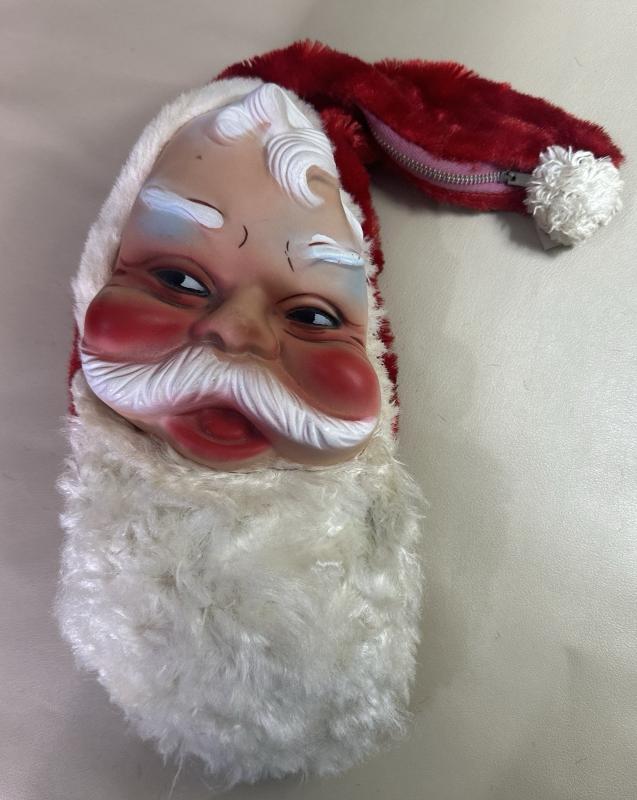 VINTAGE 1950's BIJOU TOYS~RUBBER FACED SANTA CLAUS~BY TOY DESIGN GP33865~ USA~B