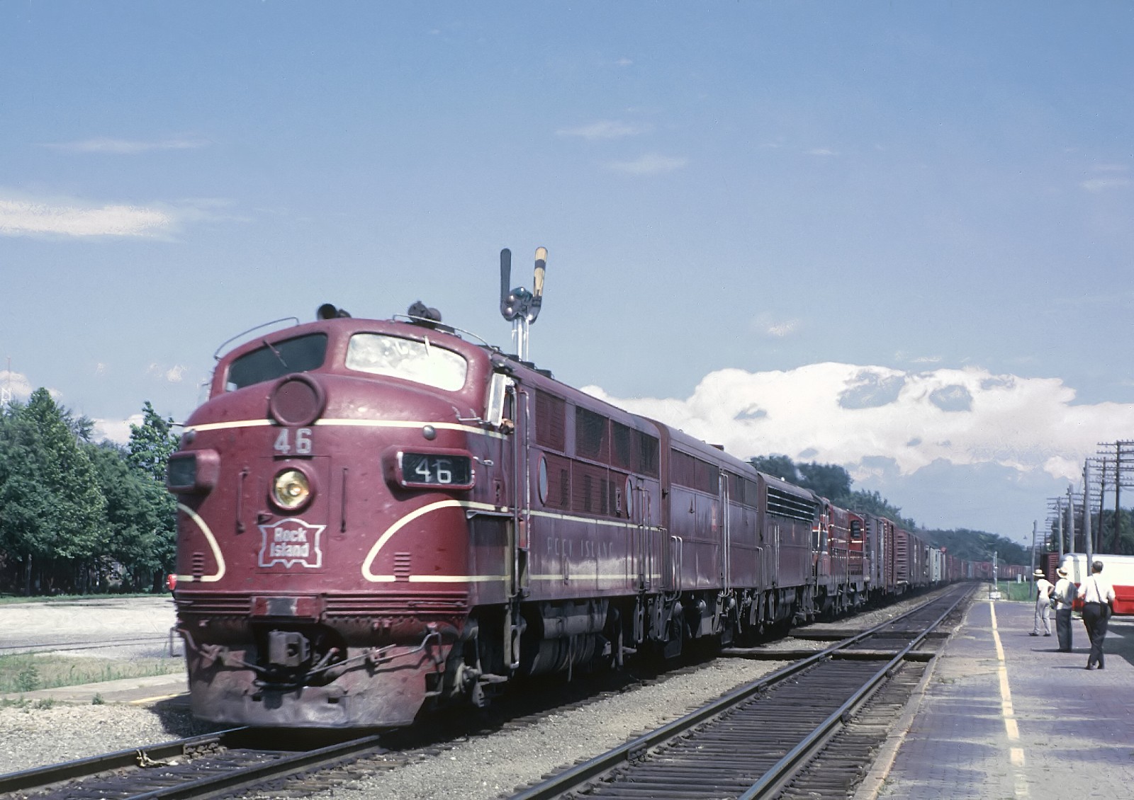 Rock Island CRI&P EMD F2A at Ottawa, IL in July 1963 8.5 x 11 Photo