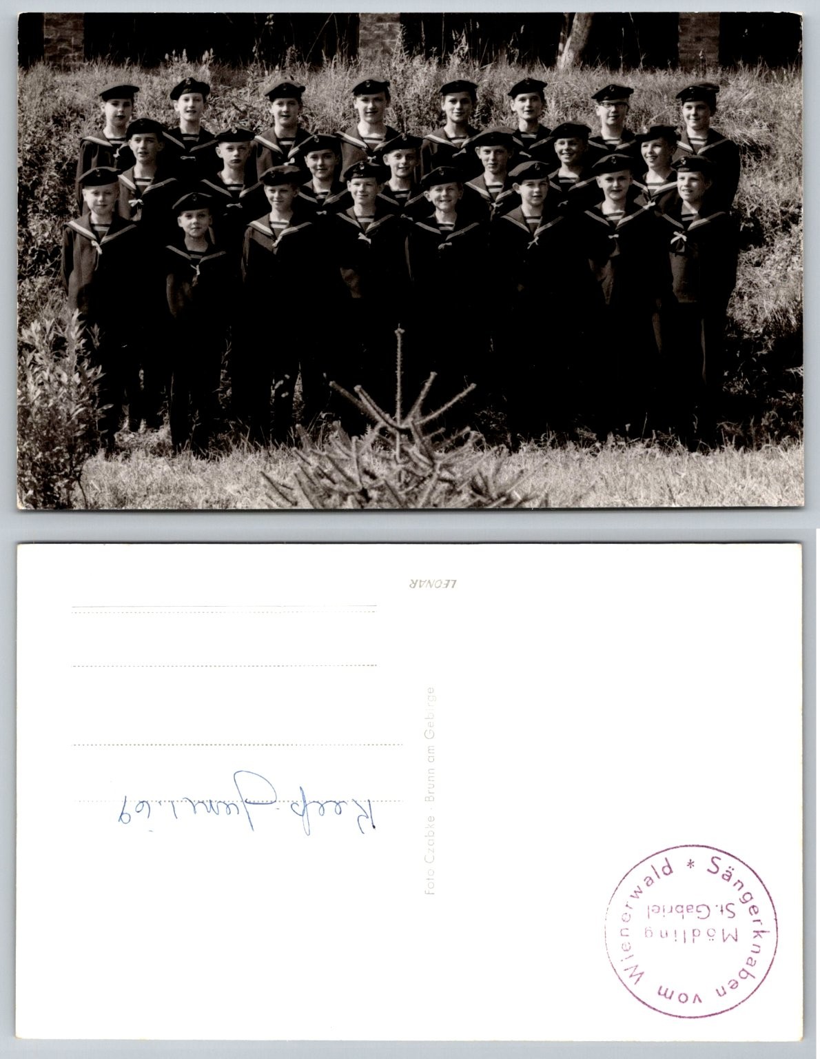 St. Gabriel Mödling Wienerwald Choirboys 1969 Real Photo Postcard RPPC St. Gabriel Mödling Wienerwald Choirboys 1969 Real Photo Postcard RPPC