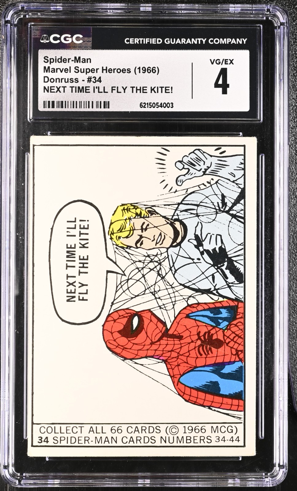 1966 Donruss Marvel Super Heroes #34 Spider-Man NEXT TIME I\'LL FLY *NO TARIFFS*