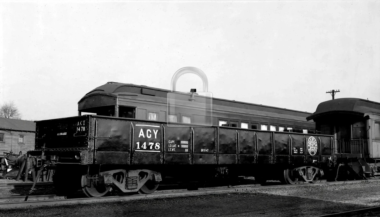 Akron, Canton & Youngstown, Car 1478 on November 23, 1947 5 x 7 Photo