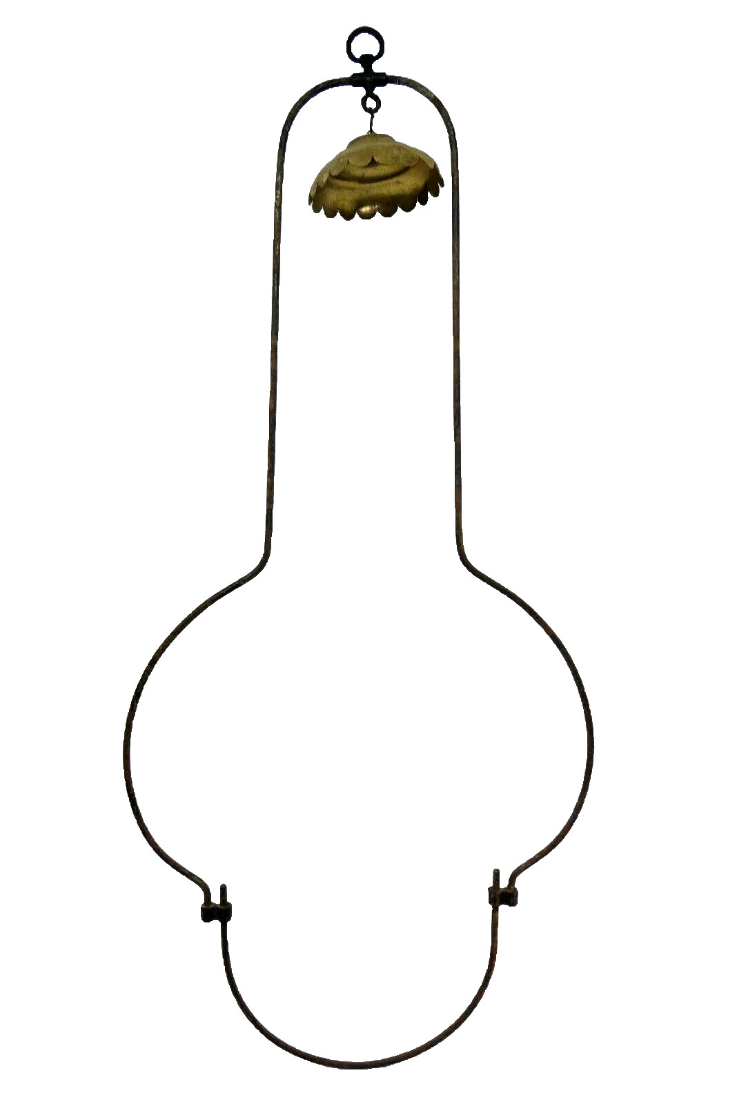 Wrought Iron Metal Brass Part Fabricated Hanger Interior Design Vintage Unique A