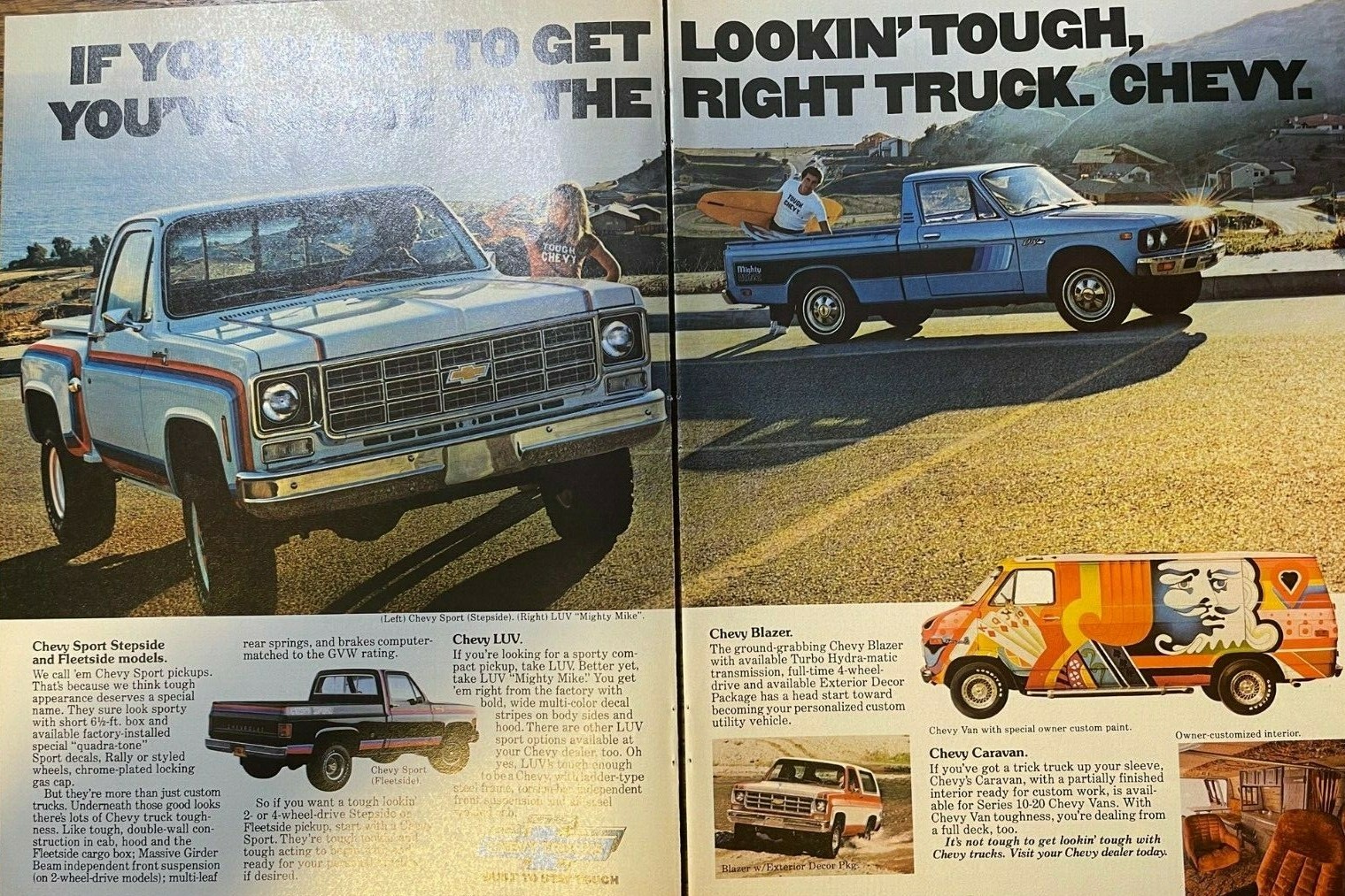 1977 Advertisement Chevy Trucks and Vans 