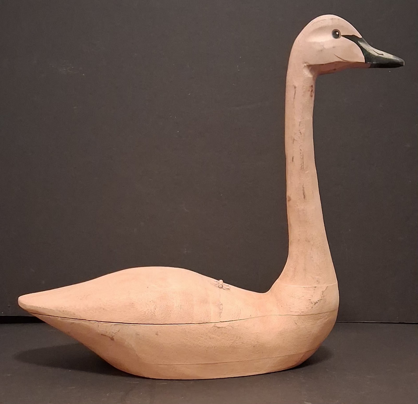 VTG Wooden Swan Decoy Box / Carved Folk Art Storage Figure 15