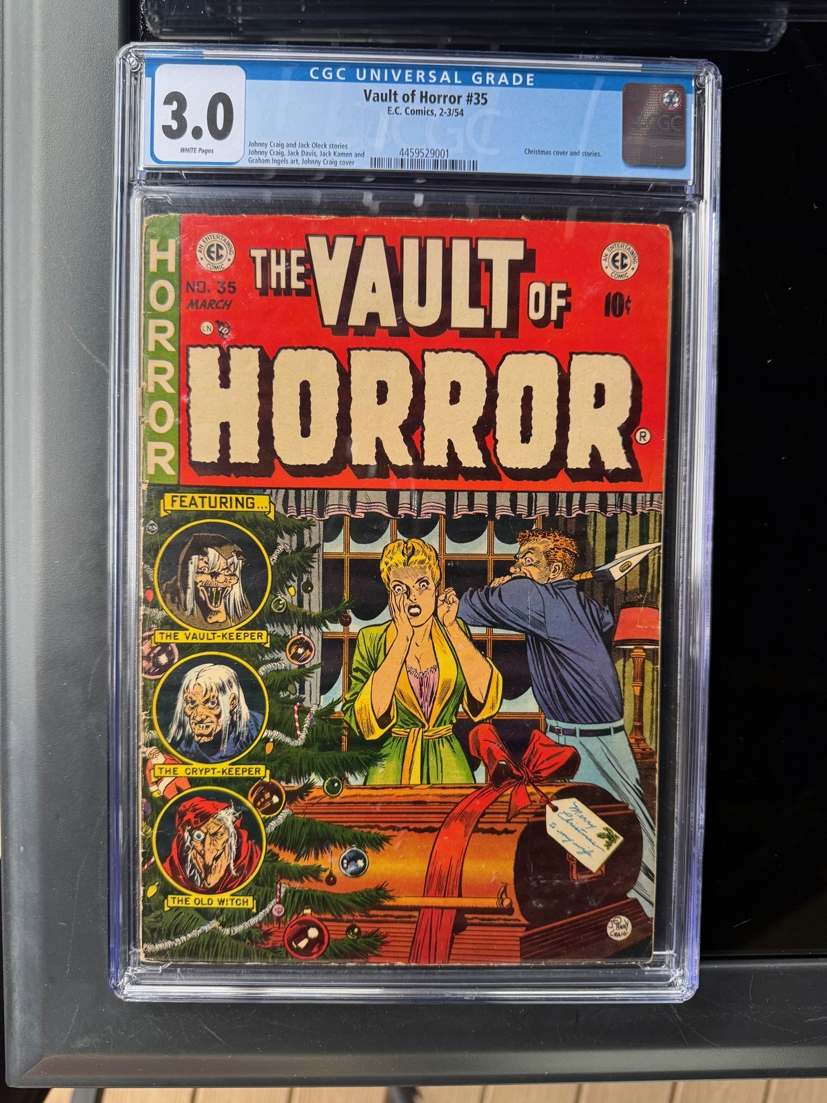 The Vault of Horror #35 (EC Comics Feb 1954) CGC 3.0 Johnny Craig Xmas Cover
