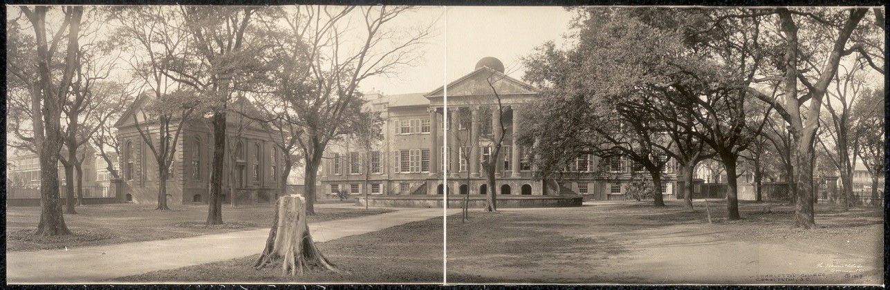 Charleston South Carolina Charleston College Panoramic 1909 Buildings