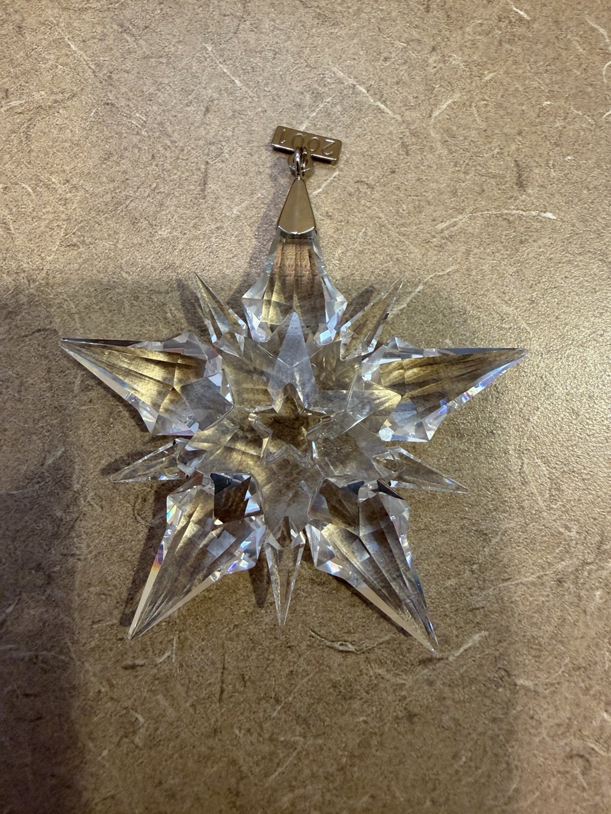 2001 Genuine Swarovski Brand Crystal Annual Snowflake Christmas Ornament *READ*