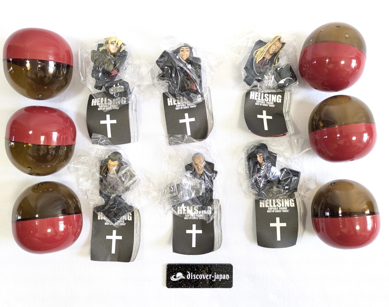 Kaiyodo Hellsing Bust Figure Collection Set of 6 Secret Capsule Toy Unopened