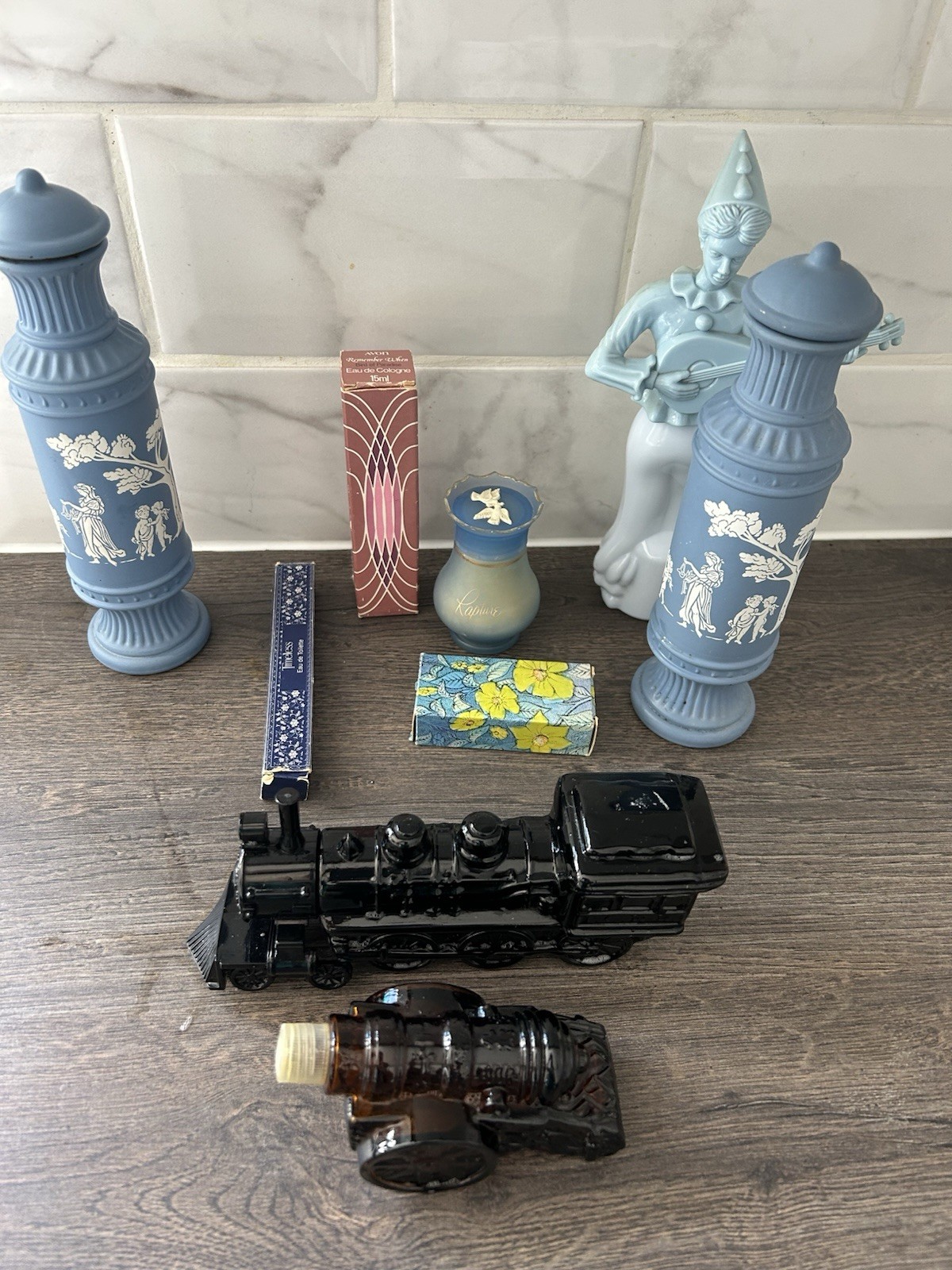 Vintage Avon Collector\'s Bottles Perfume & Talc Bundle