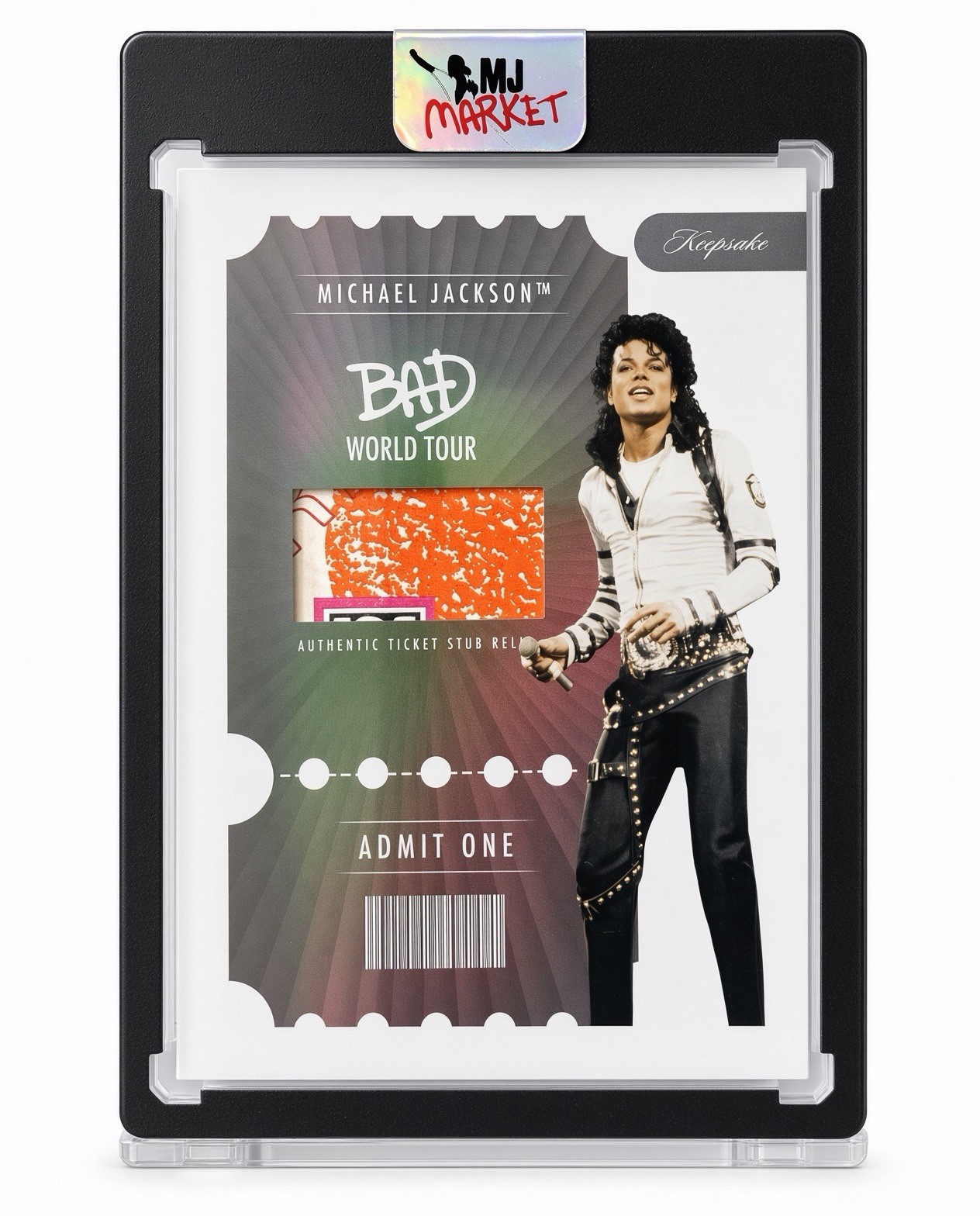 Michael Jackson Bad Tour Keepsake #285 Ticket Relic 15/15 Platinum HOLO OMEGA Michael Jackson Bad Tour Keepsake #285 Ticket Relic 15/15 Platinum HOLO OMEGA