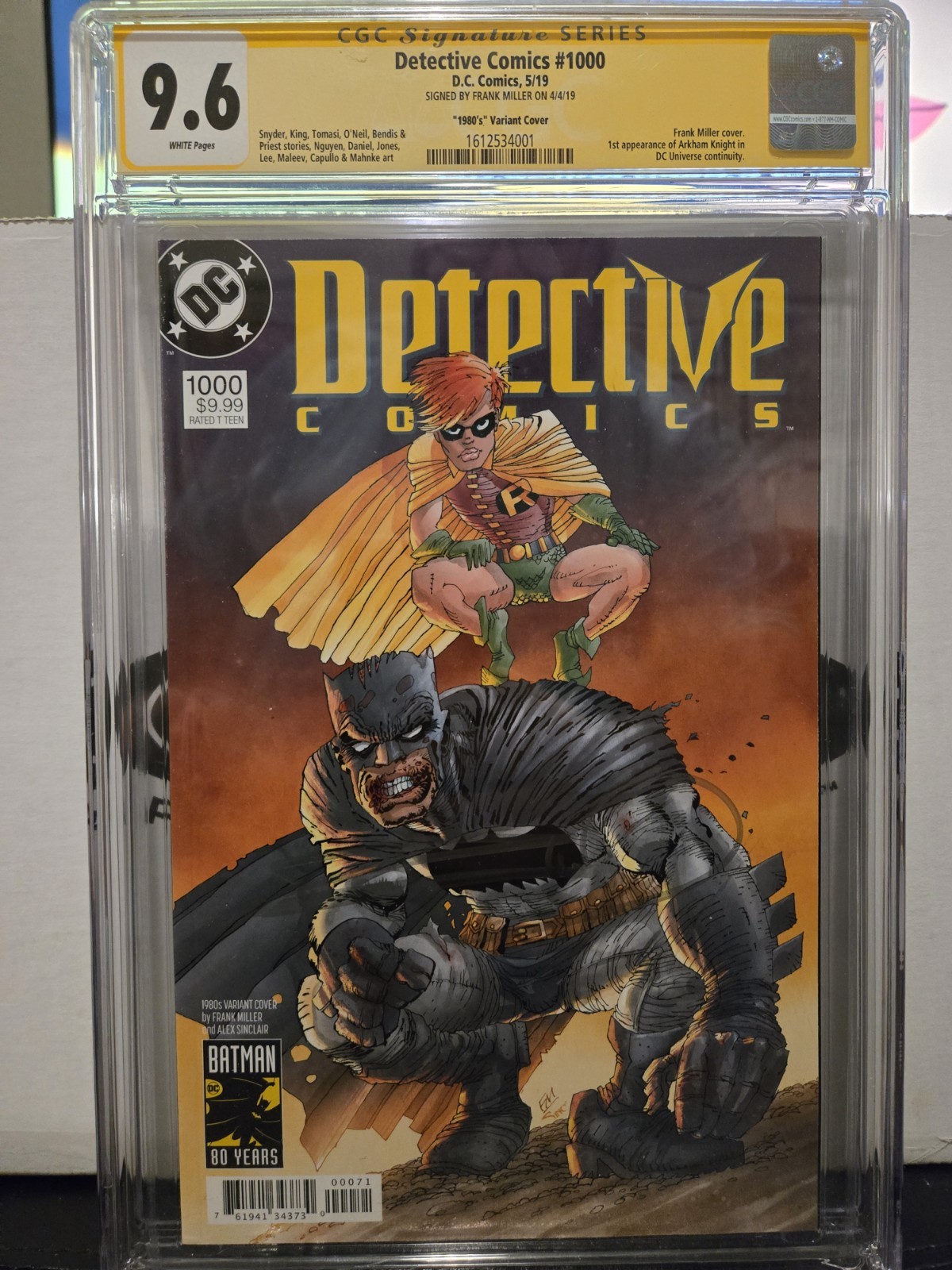 Batman Detective Comics # 1000 CGC SS 9.6 signed Frank Miller 1980's Dark Knight