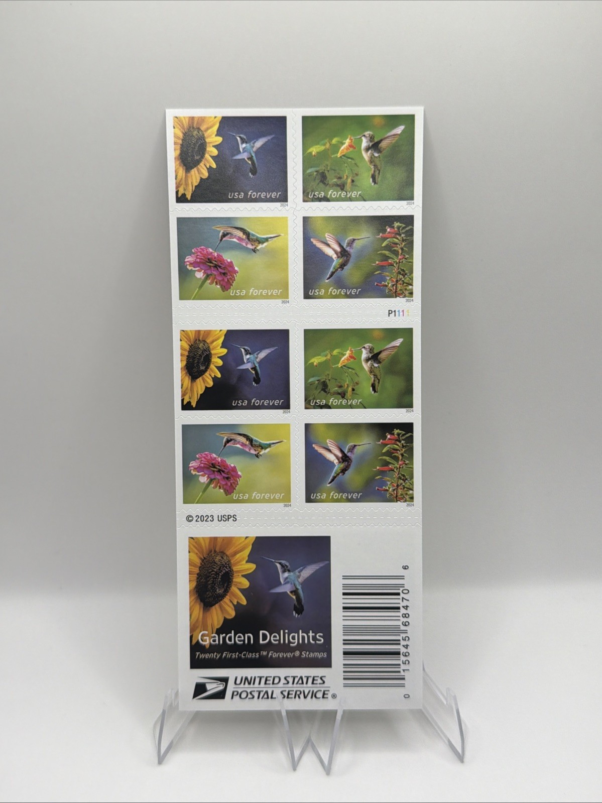 2024 USPS Forever Stamp Garden Delights Sheet of 20 Collectible Stamps