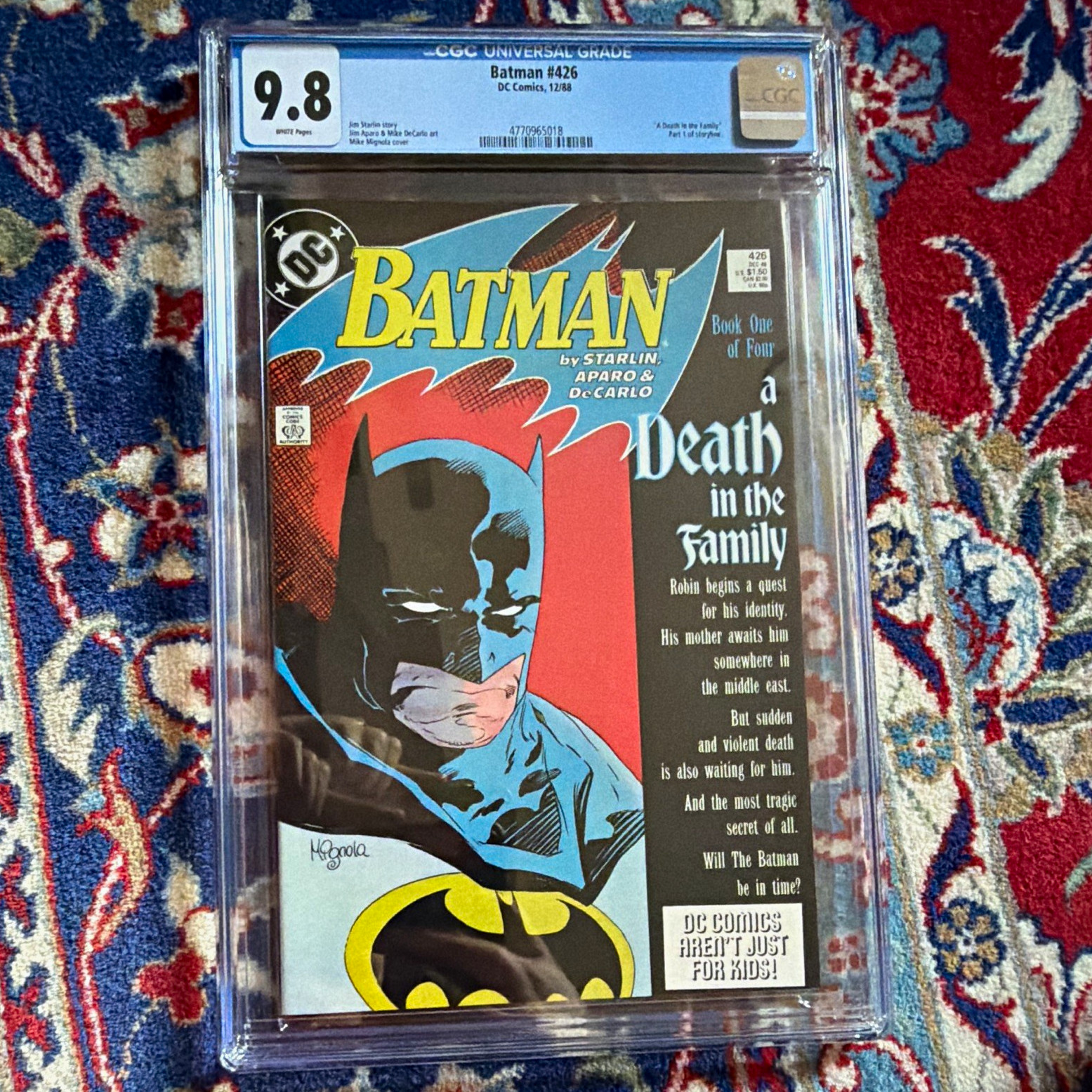 Batman #426 CGC 9.8 (1988) DC Comics A Death in the Family Robin Starlin Hot