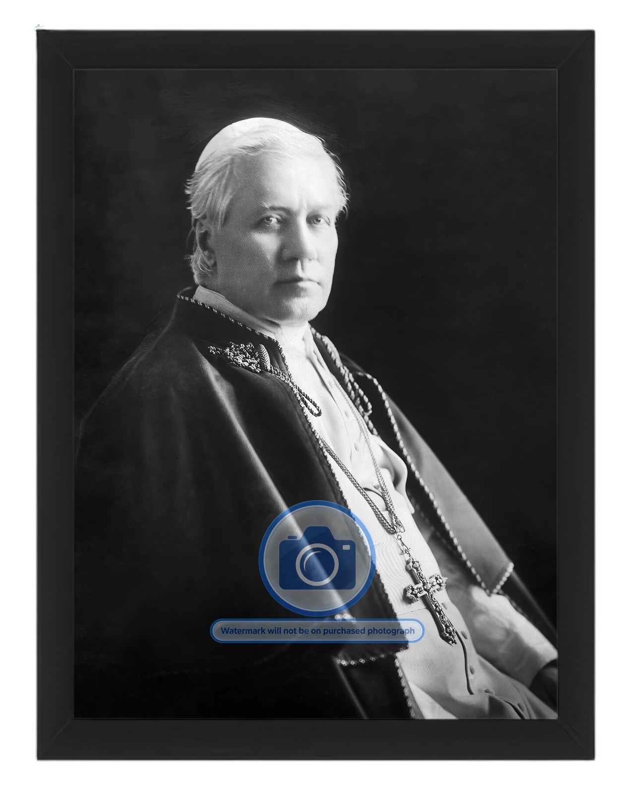 POPE PIUS X VATICAN LEADERSHIP RELIGIOUS PORTRAIT 1910S 8X10 FRAMED PHOTO