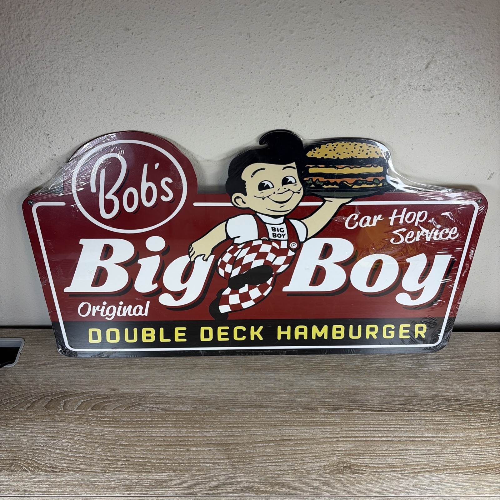 Bobs Big Boy Sign Metal Food Drink Hamburger Restaurant Wall Decor Vintage Style