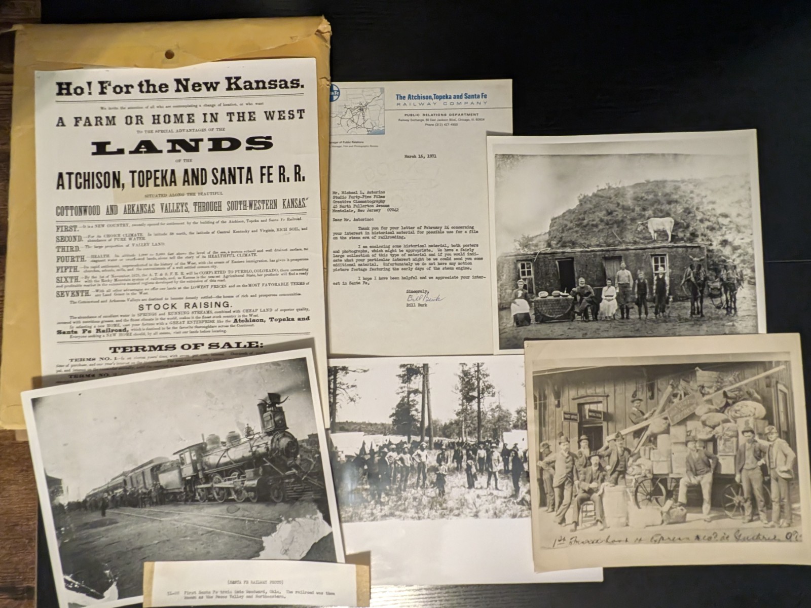 Santa Fe Railroad Historical Photo Archive Wells Fargo Oklahoma Kansas 1800s
