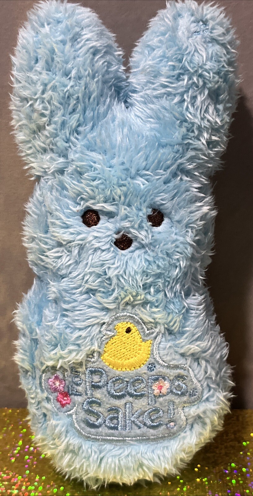 RARE VHTF Peeps Candy Just Born Blue For Sake Bunny Easter Collectible Plush