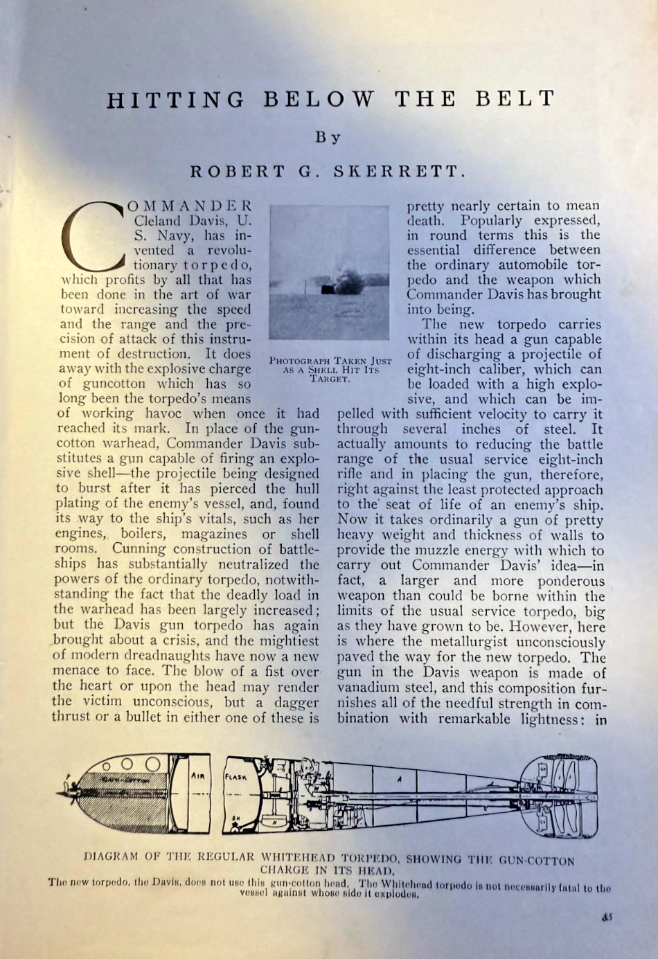 1912 Whitehead Torpedo Naval Weapons