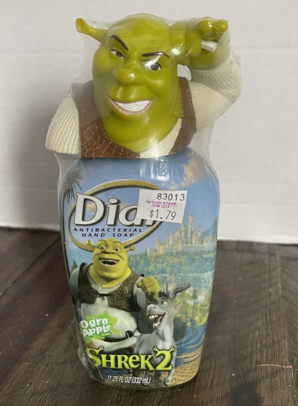 Vintage 2004 Shrek 2 Dial Body Wash Bottle Ogre Apple Scent 11.25oz *New/Sealed*