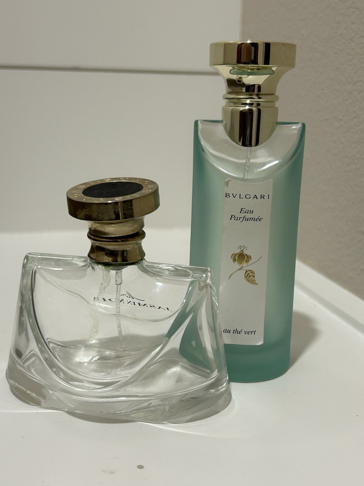 2 Bvlgari Empty Bottle Mon Jasmin Noir L\'Eau Exquise eau de toilette 75Ml 2.5oz 2 Bvlgari Empty Bottle Mon Jasmin Noir L\'Eau Exquise eau de toilette 75Ml 2.5oz