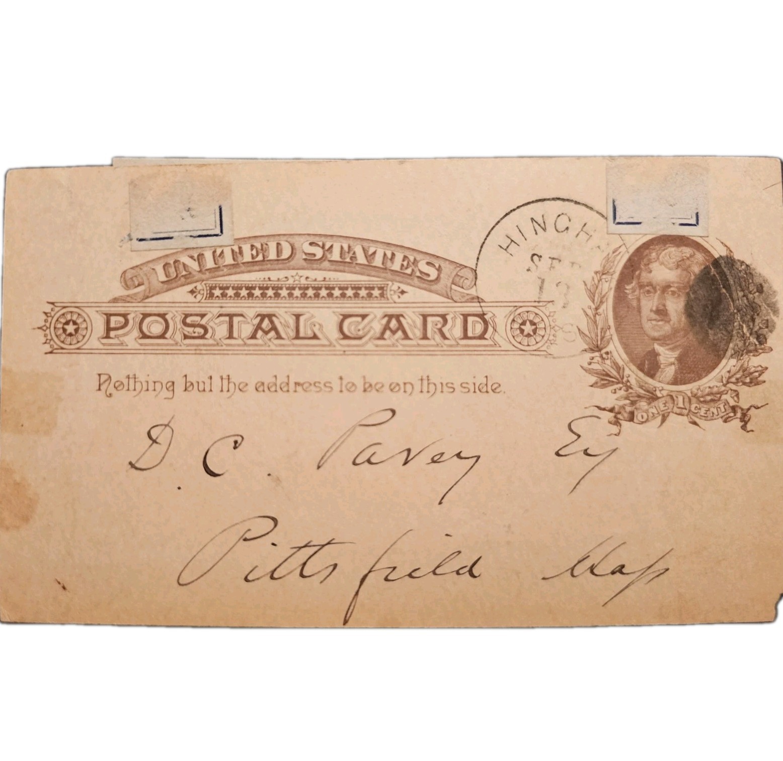1886 John D. Long Signed Postal Card – Sec. of Navy, Spanish–American War