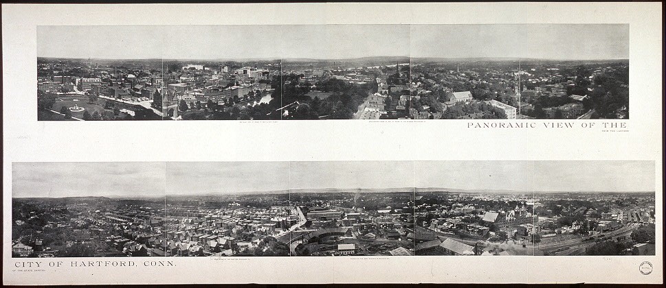 Photo:Hartford Connecticut 1902 Panoramic View from State Capitol Lantern