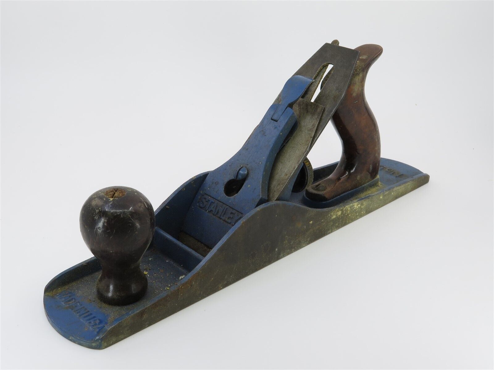 VTG Stanley No. 5 Smooth Sole Plane Made in USA Blue Top 13.75\