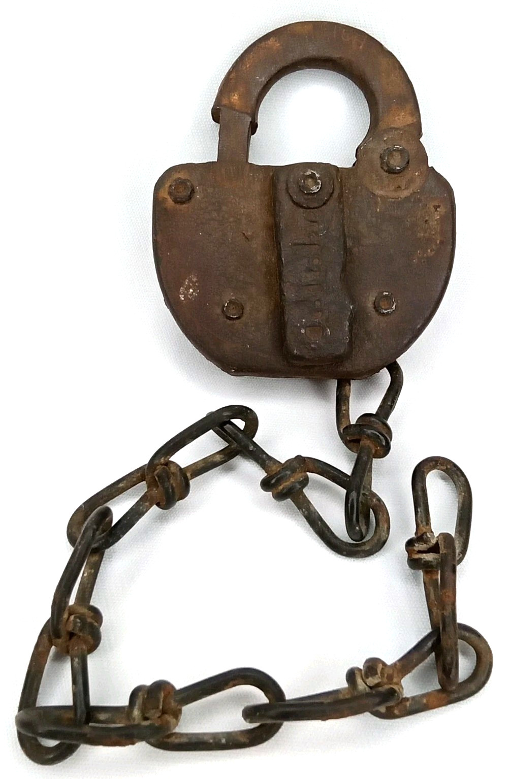 Antique 1920s Adlake Railroad Lock Padlock & Chain