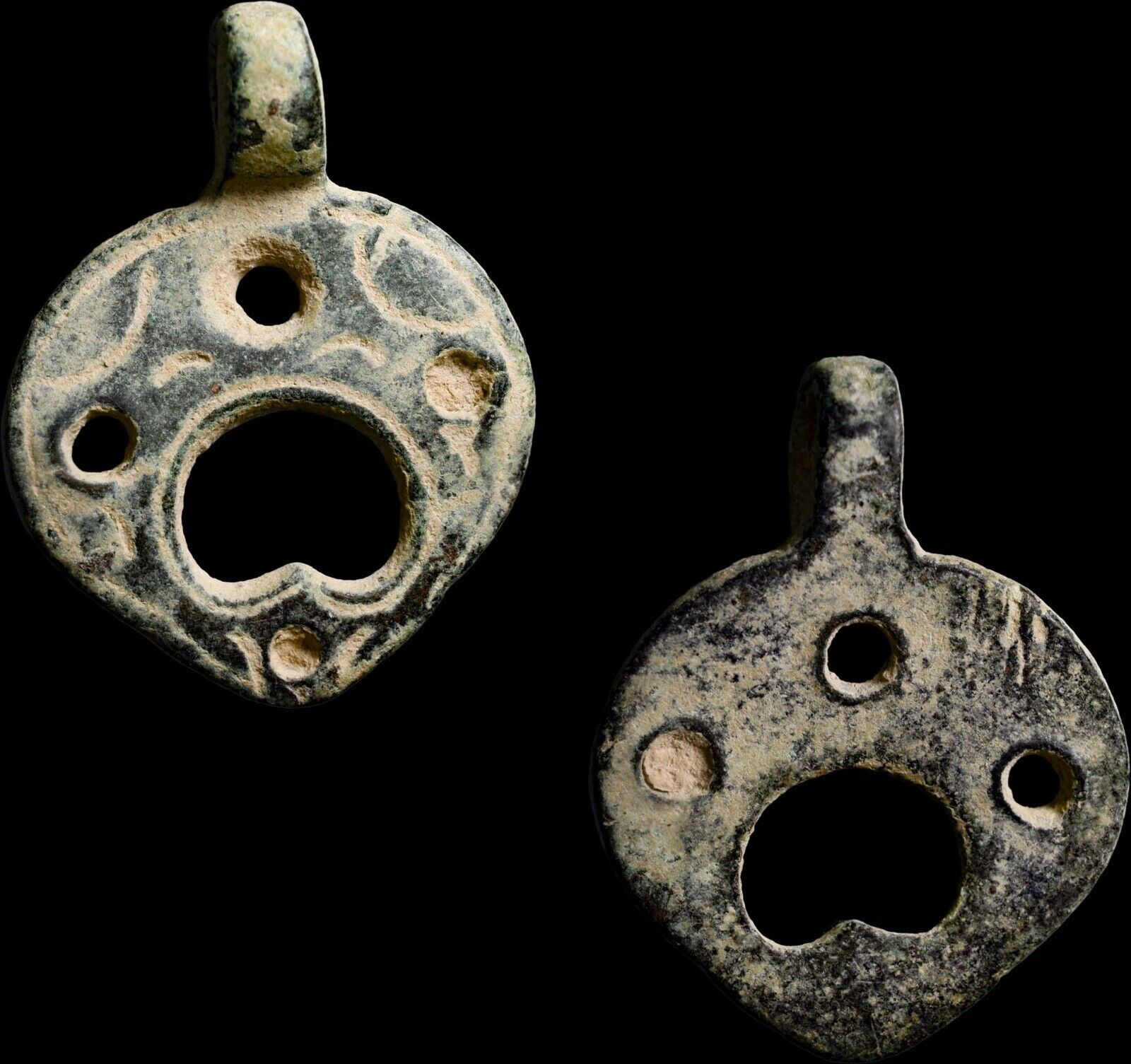 VERY RARE Bronze Ancient Magic Amulet Egypt Pendant Greek Esoteric Symbols COA