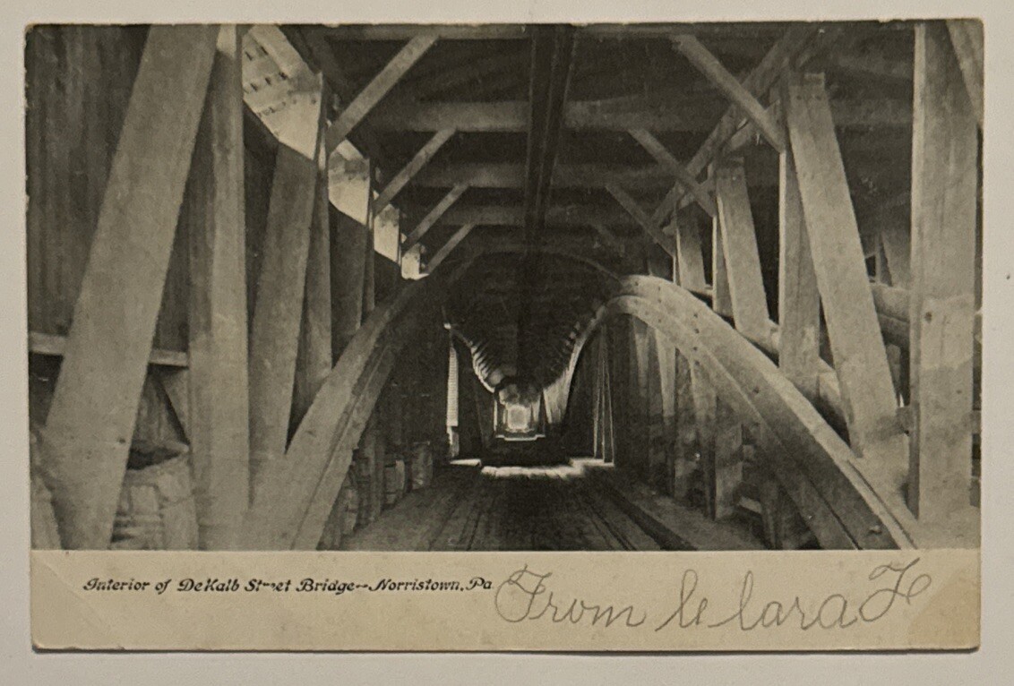 Norristown PA Pennsylvania Interior Of DeKalb Street Bridge Early 1900s Postcard