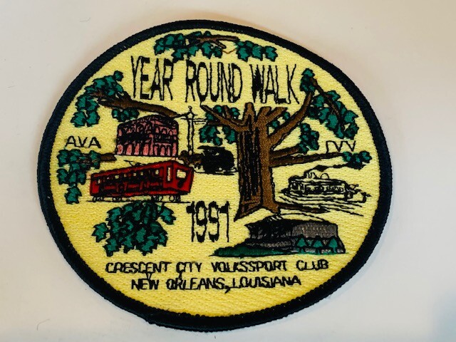 Advertising Patch Logo Emblem Sew vtg patches New Orleans Louisiana LA walk bus