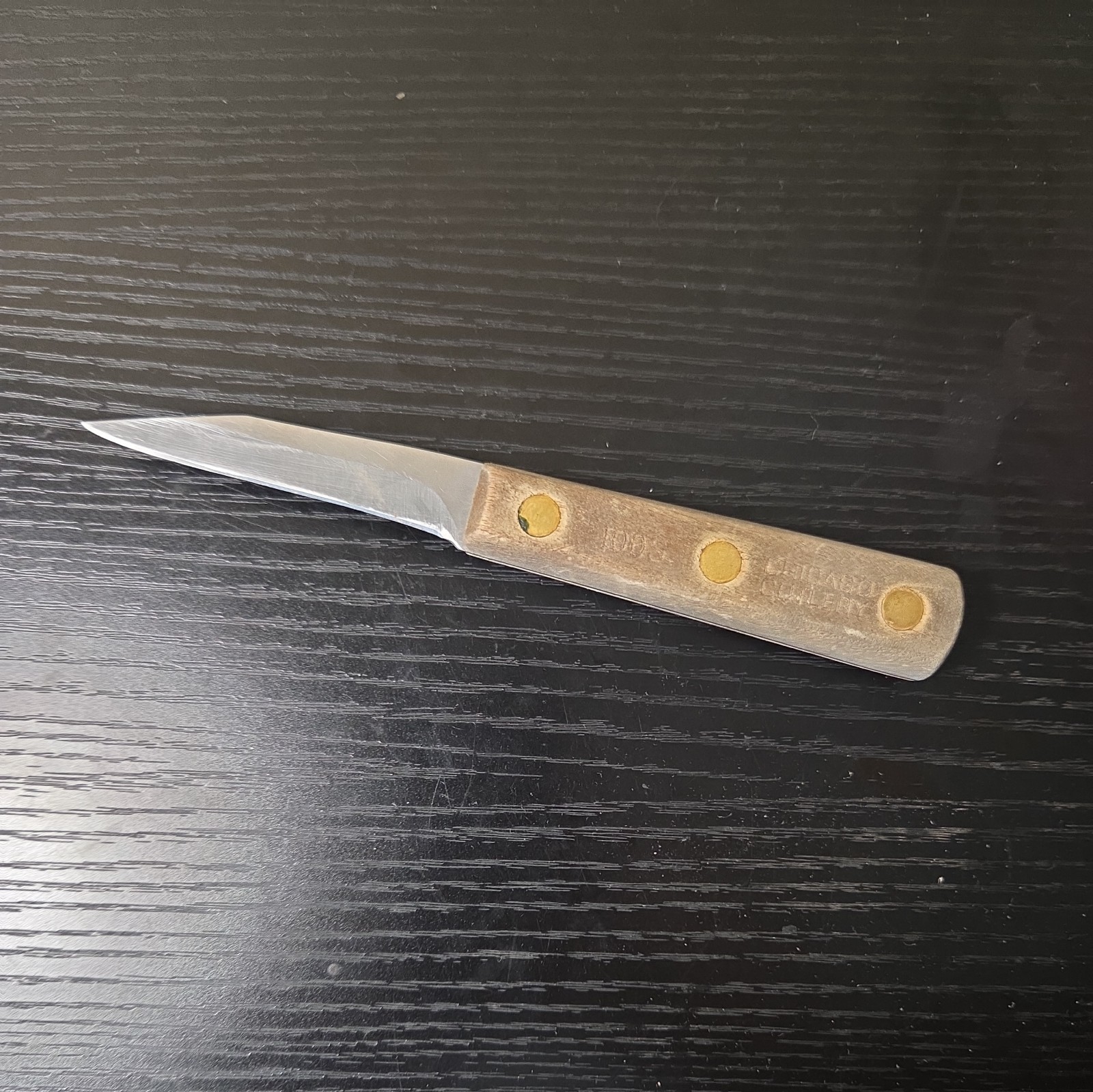 Vintage Chicago Cutlery 100S Paring Knife With A Walnut Handle 3\