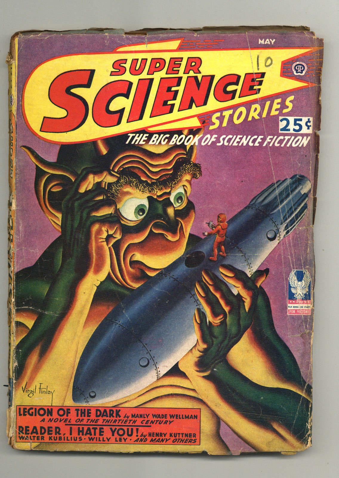 Super Science Stories Pulp May 1943 Vol. 4 #4 GD+ 2.5
