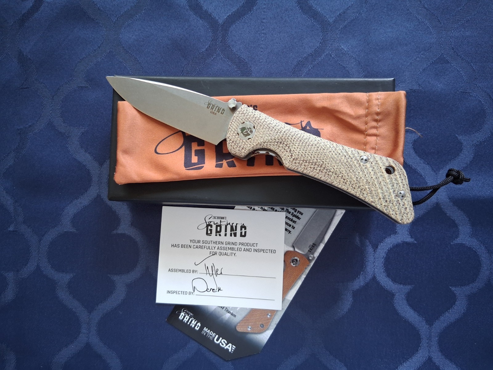 *NEW*🔥 SOUTHERN GRIND - Spider Monkey w/Micarta+ Titanium Liners & S35VN Blade 